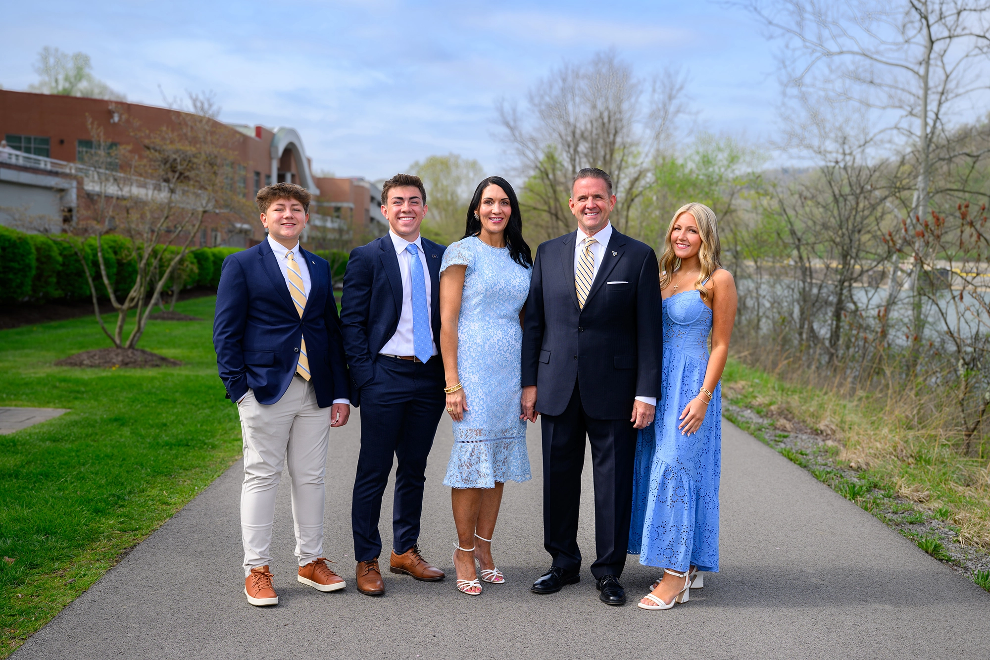 Michael T. Benson and his family pose for a photo on Easter Sunday at the Waterfront.